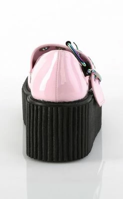 Demonia CREEPER-230 Baby Pink Holo Mary Janes