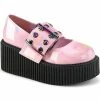 Demonia CREEPER-230 Baby Pink Holo Mary Janes