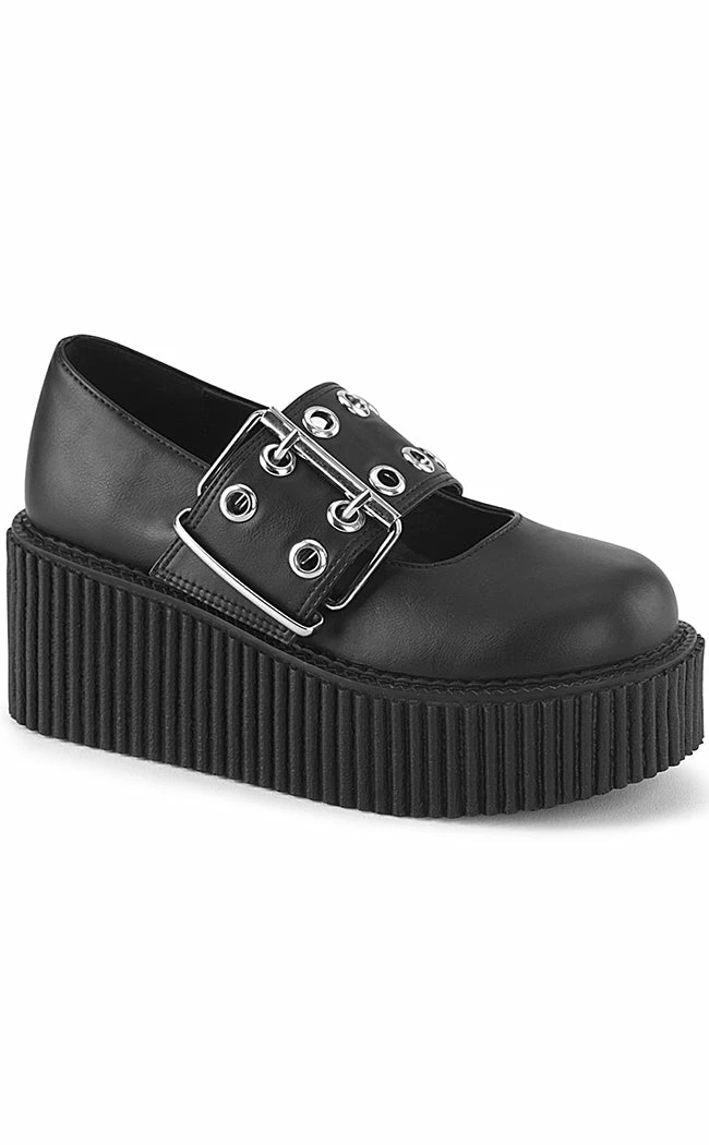 Demonia Sale CREEPER-230 Black Vegan Mary Janes (Last Pair: Size 10) 3 Demonia Sale CREEPER-230 Black Vegan Mary Janes (Last Pair: Size 10)