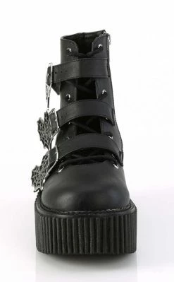 Demonia CREEPER-260 Black Matte Creeper Boots Shoes