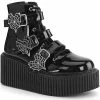 Demonia Shoes CREEPER-260 Black Patent Creeper Boots