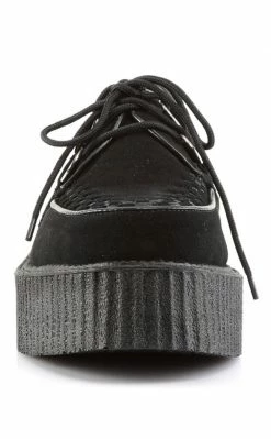 Demonia Shoes CREEPER-402S Black Suede Creepers