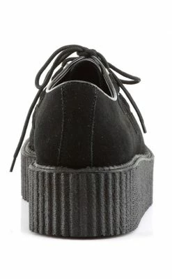 Demonia Shoes CREEPER-402S Black Suede Creepers