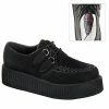 Demonia Shoes CREEPER-402S Black Suede Creepers 2 Demonia Shoes CREEPER-402S Black Suede Creepers