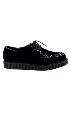 Demonia CREEPER-602S Black Suede Creepers Shoes