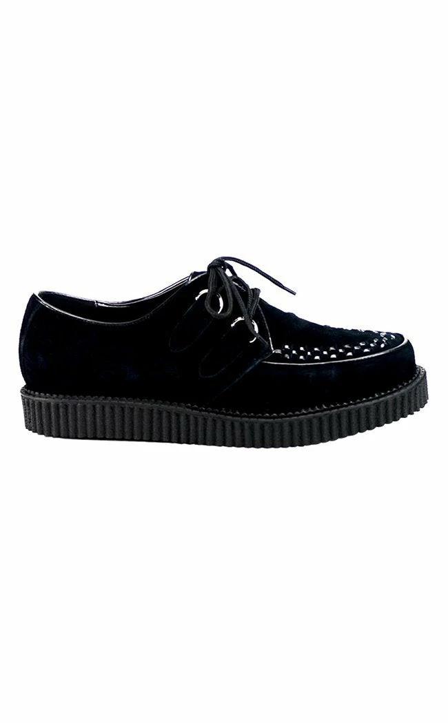 Demonia CREEPER-602S Black Suede Creepers Shoes 3 Demonia CREEPER-602S Black Suede Creepers Shoes