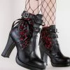 Demonia CRYPTO-51 Red & Black Boots