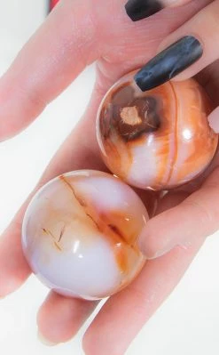 Crystals Carnelian Sphere 9 Crystals Carnelian Sphere