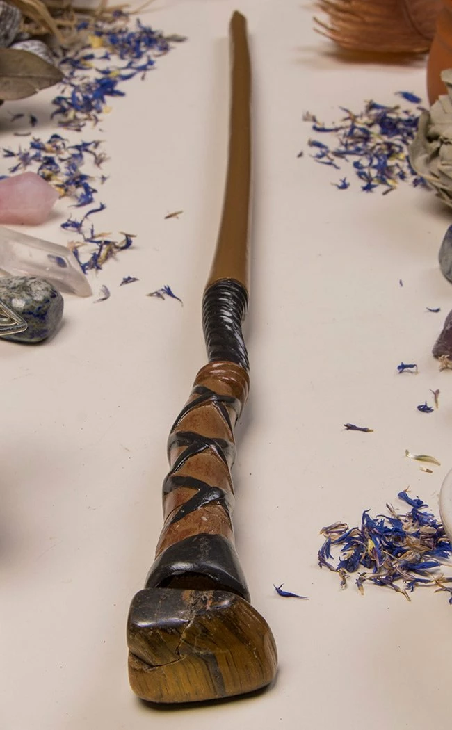 Crystals Carved Crystal Wands | Tiger's Eye Home Decor 4 Crystals Carved Crystal Wands | Tiger's Eye Home Decor