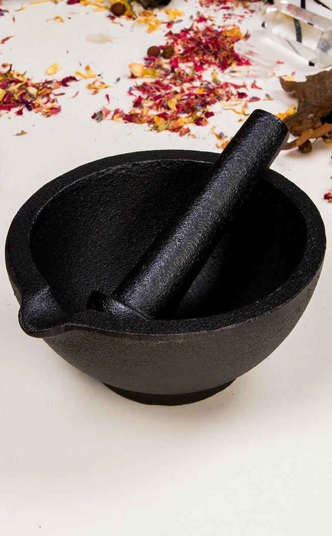 TB Cast Iron Mortar And Pestle Witchcraft 6 TB Cast Iron Mortar And Pestle Witchcraft