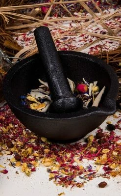 TB Cast Iron Mortar And Pestle Witchcraft