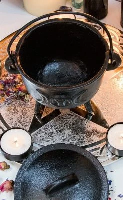 Cauldrons Witchcraft Cast Iron Triple Goddess Cauldron