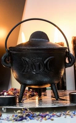 Cauldrons Witchcraft Cast Iron Triple Goddess Cauldron