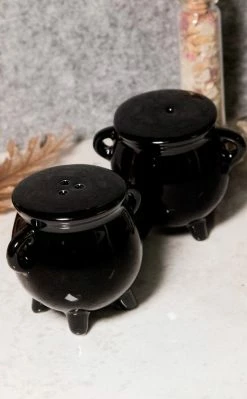 Homewares Cauldron Salt And Pepper Shakers