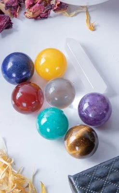 Crystals Chakra Sphere Crystal Collection Home Decor