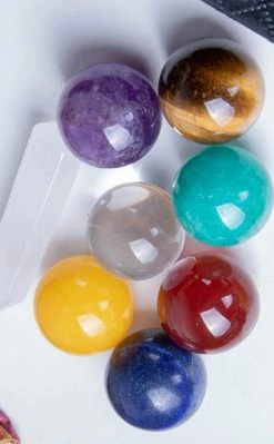 Crystals Chakra Sphere Crystal Collection Home Decor