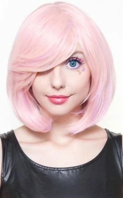 Rockstar Wigs Champagne Pink Bobbed Wig Beauty