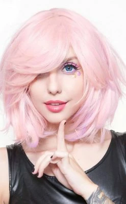 Rockstar Wigs Champagne Pink Bobbed Wig Beauty