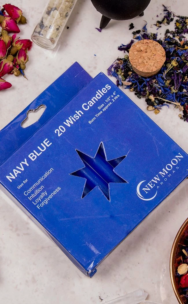Chime Spell Candles 20 Pack - Navy Blue Sale 3 Chime Spell Candles 20 Pack - Navy Blue Sale