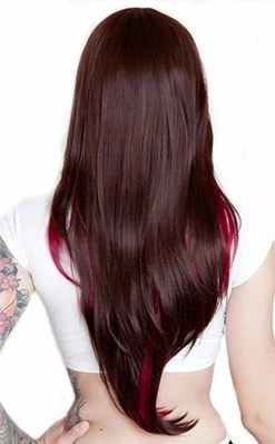 Rockstar Wigs Chocolate & Burgundy Downtown Girl Wig