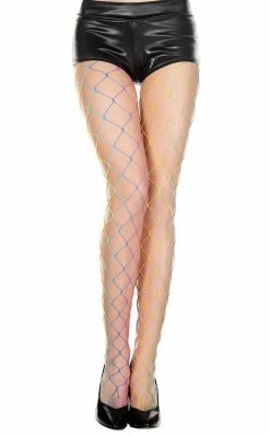 Music Legs Clothing Chromatic Diamond Net Pantyhose