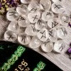 Aether Clear Quartz Elder Futhark Viking Rune Set Witchcraft