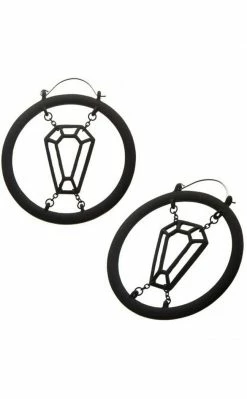 TB Jewellery Coffin In Chains Plug Hoops | Earrings 8 TB Jewellery Coffin In Chains Plug Hoops | Earrings