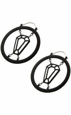 TB Jewellery Coffin In Chains Plug Hoops | Earrings 9 TB Jewellery Coffin In Chains Plug Hoops | Earrings