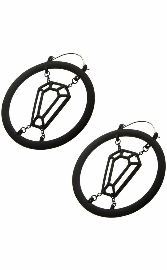 TB Jewellery Coffin In Chains Plug Hoops | Earrings 6 TB Jewellery Coffin In Chains Plug Hoops | Earrings