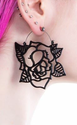 TB Comin' Up Roses Plug Hoops | Earrings Jewellery