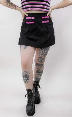 Black Friday Contrast Stitch Goth Skort 11 Black Friday Contrast Stitch Goth Skort