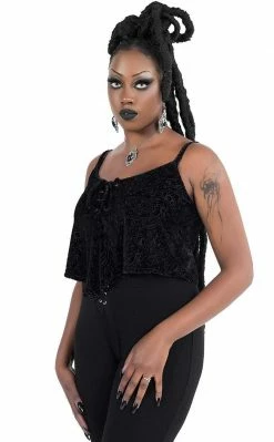 Killstar Cosmic Certainty Velvet Top Clothing