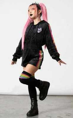 Killstar Coven Chill Velour Hoodie Clothing