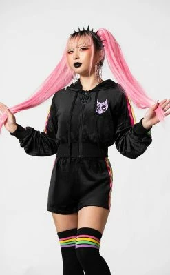 Killstar Coven Chill Velour Hoodie Clothing