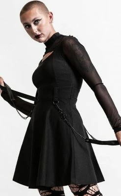 Killstar Clothing Crash Skater Dress | Black