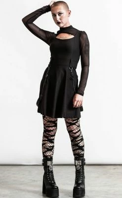 Killstar Clothing Crash Skater Dress | Black