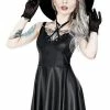 Restyle Clothing Crescent Faux Leather Mini Dress