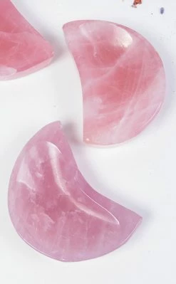 Crystals Crescent Moon Bowl | Rose Quartz Witchcraft
