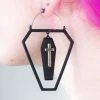 TB Cross In A Coffin Plug Hoops | Earrings Jewellery 1 TB Cross In A Coffin Plug Hoops | Earrings Jewellery