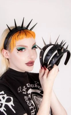 Cold Black Heart Accessories Crown Of Thorns Headband | Black