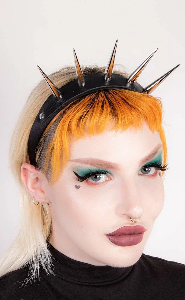 Cold Black Heart Crown Of Thorns Headband | Silver Accessories 3 Cold Black Heart Crown Of Thorns Headband | Silver Accessories