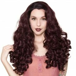 Rockstar Wigs Curly Dark Roots Black Rose Lace Front Wig 7 Rockstar Wigs Curly Dark Roots Black Rose Lace Front Wig
