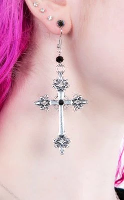 Gothic Jewellery Accessories Cursed Crusade Earrings