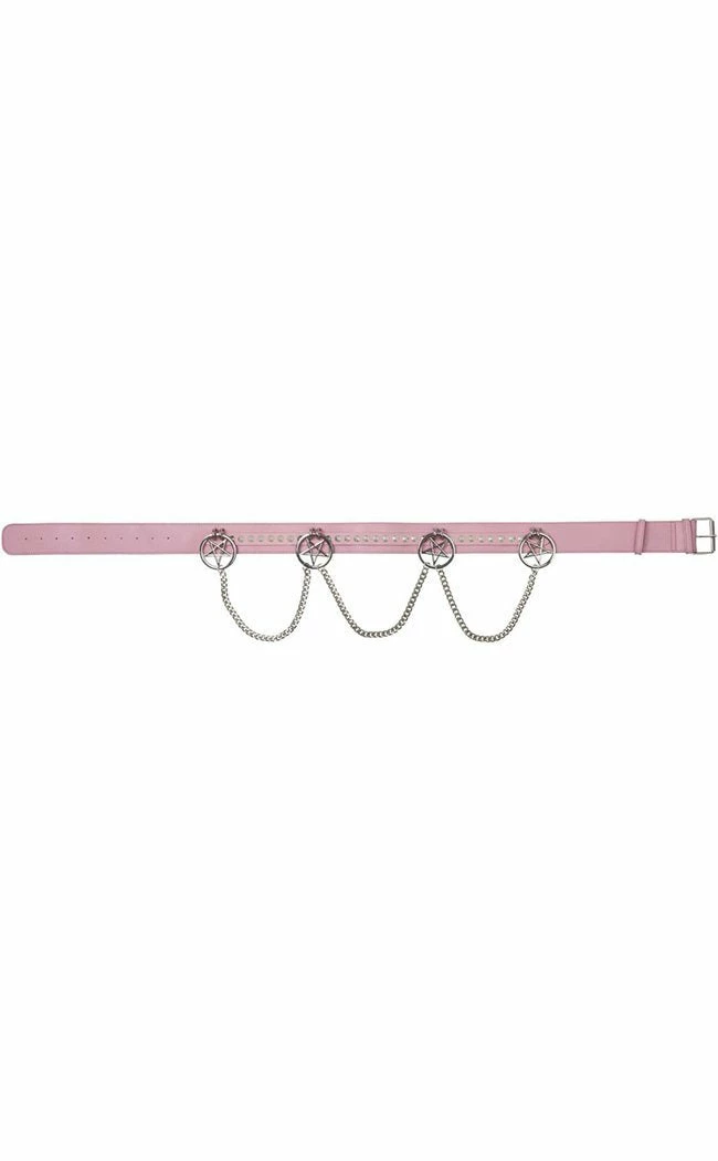 Killstar Curses Belt | Pastel Pink Accessories 5 Killstar Curses Belt | Pastel Pink Accessories