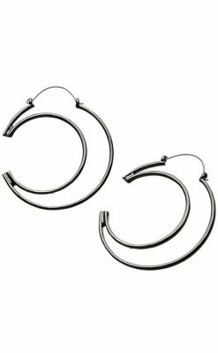 TB Cutout Moon Plug Hoops | Earrings Jewellery