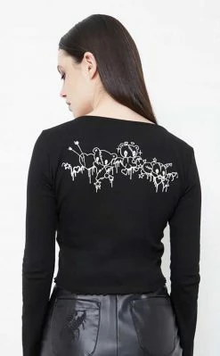 Mary Wyatt Cynthia Ribbed Long Sleeve Cardigan Clothing