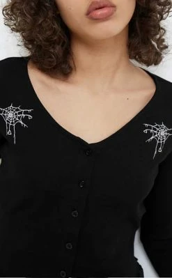 Mary Wyatt Cynthia Ribbed Long Sleeve Cardigan Clothing