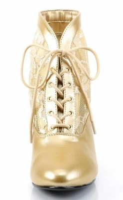 Funtasma DAME-05 Gold Pu-Lace Boots