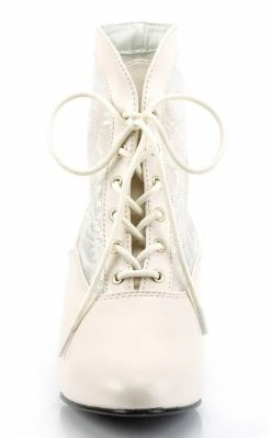Funtasma DAME-05 Ivory Pu-Lace Boots