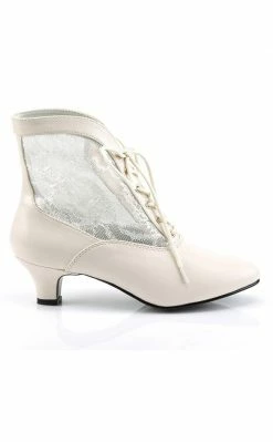 Funtasma DAME-05 Ivory Pu-Lace Boots